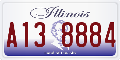 IL license plate A138884