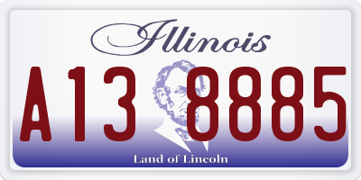 IL license plate A138885