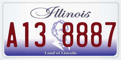 IL license plate A138887