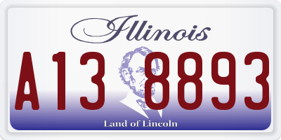 IL license plate A138893
