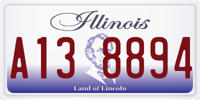 IL license plate A138894