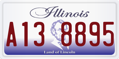 IL license plate A138895