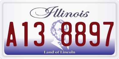 IL license plate A138897