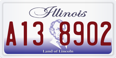IL license plate A138902