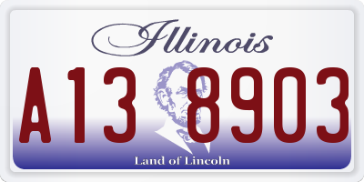 IL license plate A138903