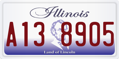 IL license plate A138905