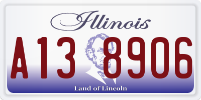 IL license plate A138906
