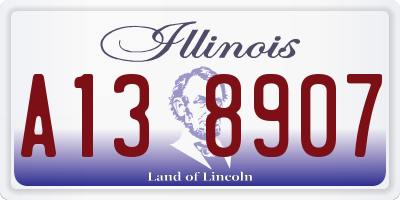 IL license plate A138907