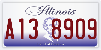 IL license plate A138909