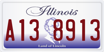 IL license plate A138913