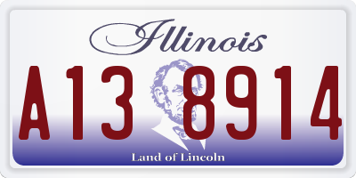 IL license plate A138914