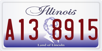 IL license plate A138915