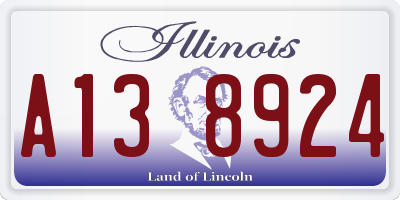 IL license plate A138924
