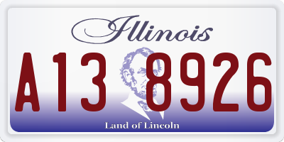 IL license plate A138926