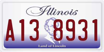 IL license plate A138931