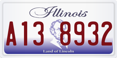 IL license plate A138932