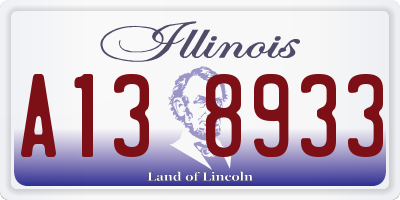 IL license plate A138933