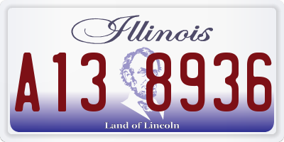 IL license plate A138936
