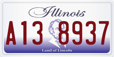 IL license plate A138937
