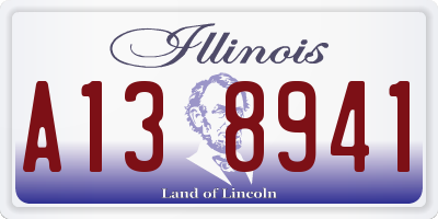 IL license plate A138941