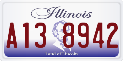 IL license plate A138942