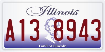 IL license plate A138943