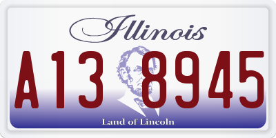 IL license plate A138945