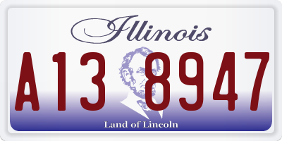 IL license plate A138947