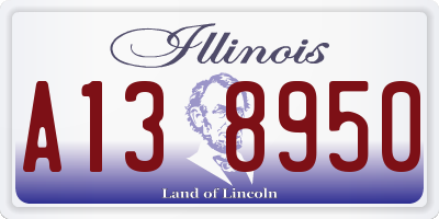 IL license plate A138950