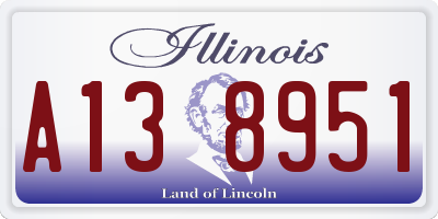 IL license plate A138951