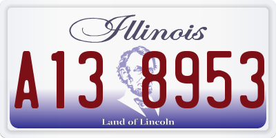 IL license plate A138953