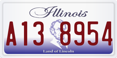 IL license plate A138954