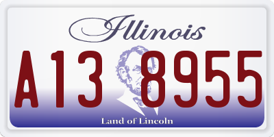 IL license plate A138955
