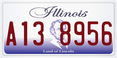IL license plate A138956