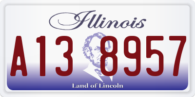 IL license plate A138957