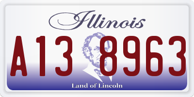 IL license plate A138963