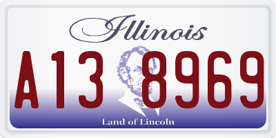 IL license plate A138969
