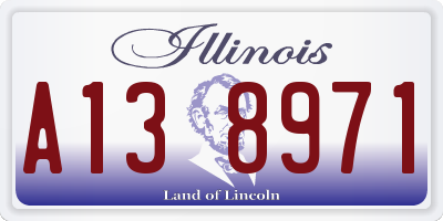 IL license plate A138971