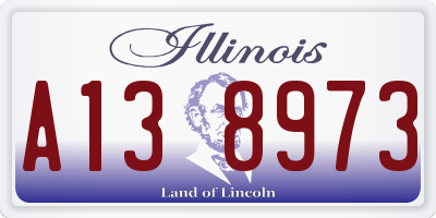 IL license plate A138973