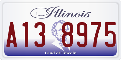 IL license plate A138975