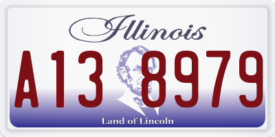 IL license plate A138979