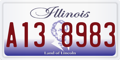 IL license plate A138983