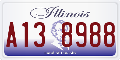 IL license plate A138988