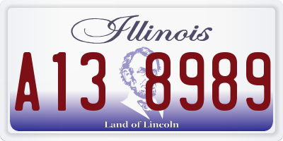 IL license plate A138989
