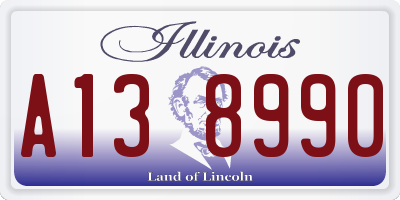 IL license plate A138990