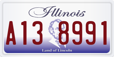 IL license plate A138991