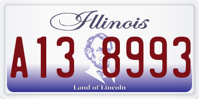 IL license plate A138993