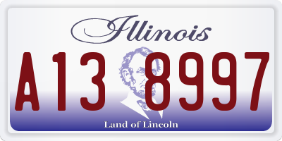 IL license plate A138997