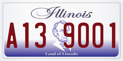 IL license plate A139001