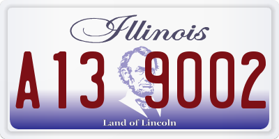 IL license plate A139002